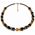 Onyx/Caramel Necklace 36-26-G