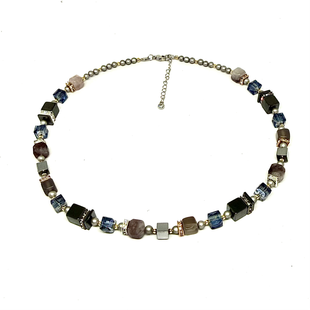 Natural Quartz/Agate Necklace 46-26-S