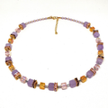 Lilac/Orange Necklace 5-26-G