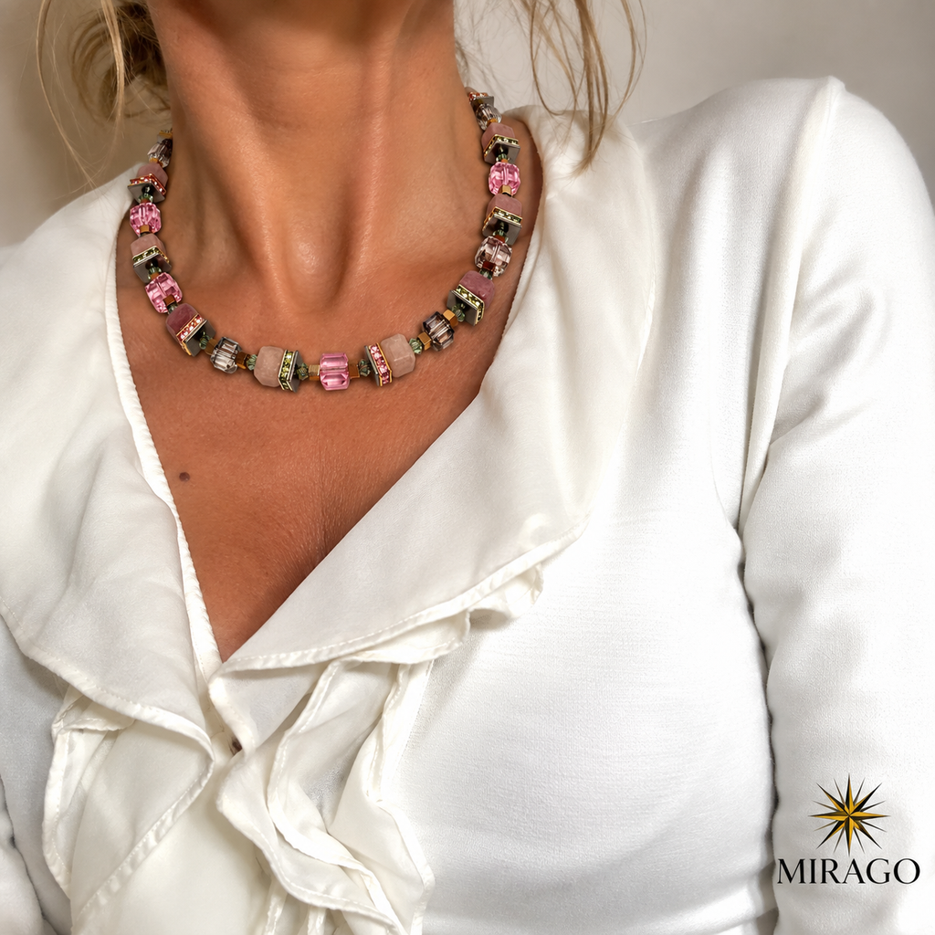 Pink Quartz Necklace 63-26-G