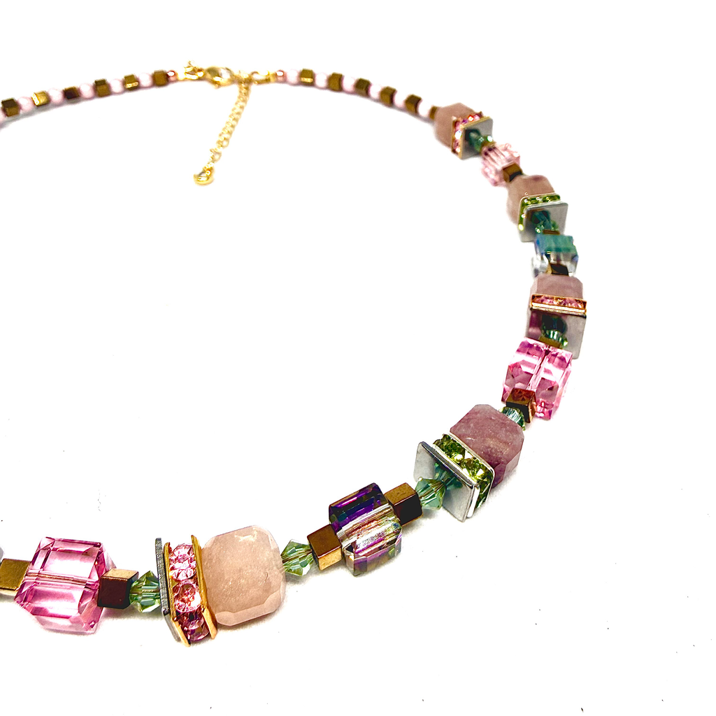 Pink Quartz Necklace 63-26-G