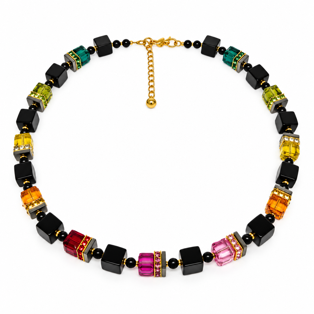 Onyx/Multicolour Necklace 67-26-G