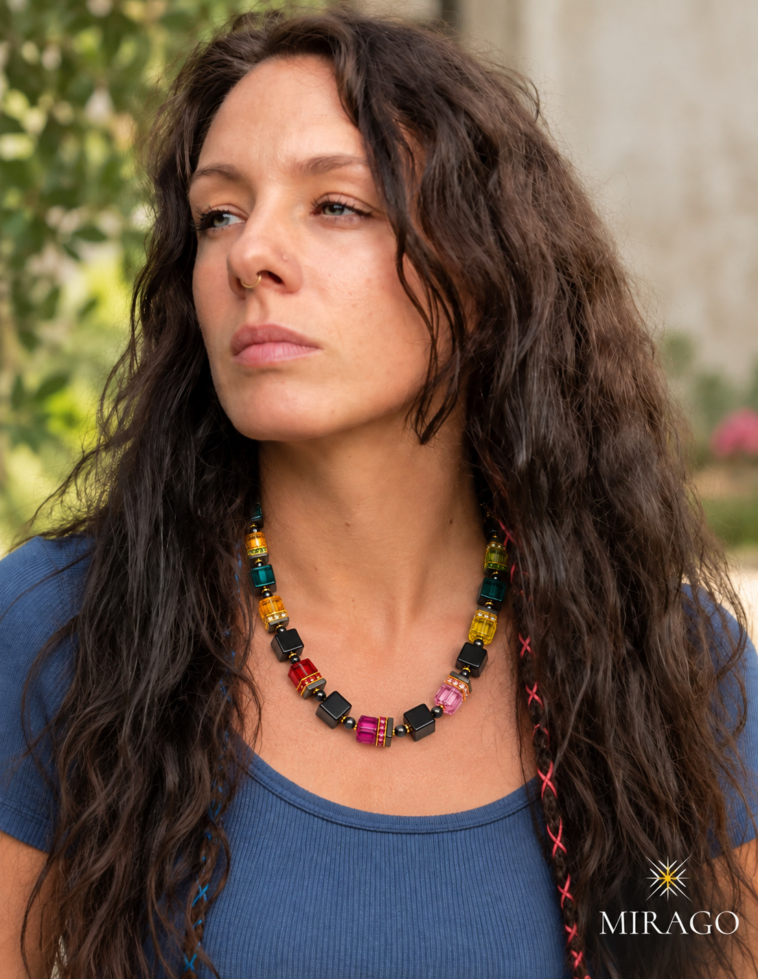 Onyx/Multicolour Necklace 67-26-G